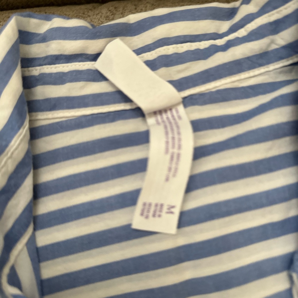 Stars Above Blue and White Striped Pajama Set - Picture 3 of 7